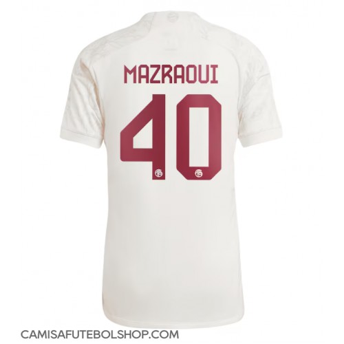 Camisa de time de futebol Bayern Munich Noussair Mazraoui #40 Replicas 3º Equipamento 2023-24 Manga Curta